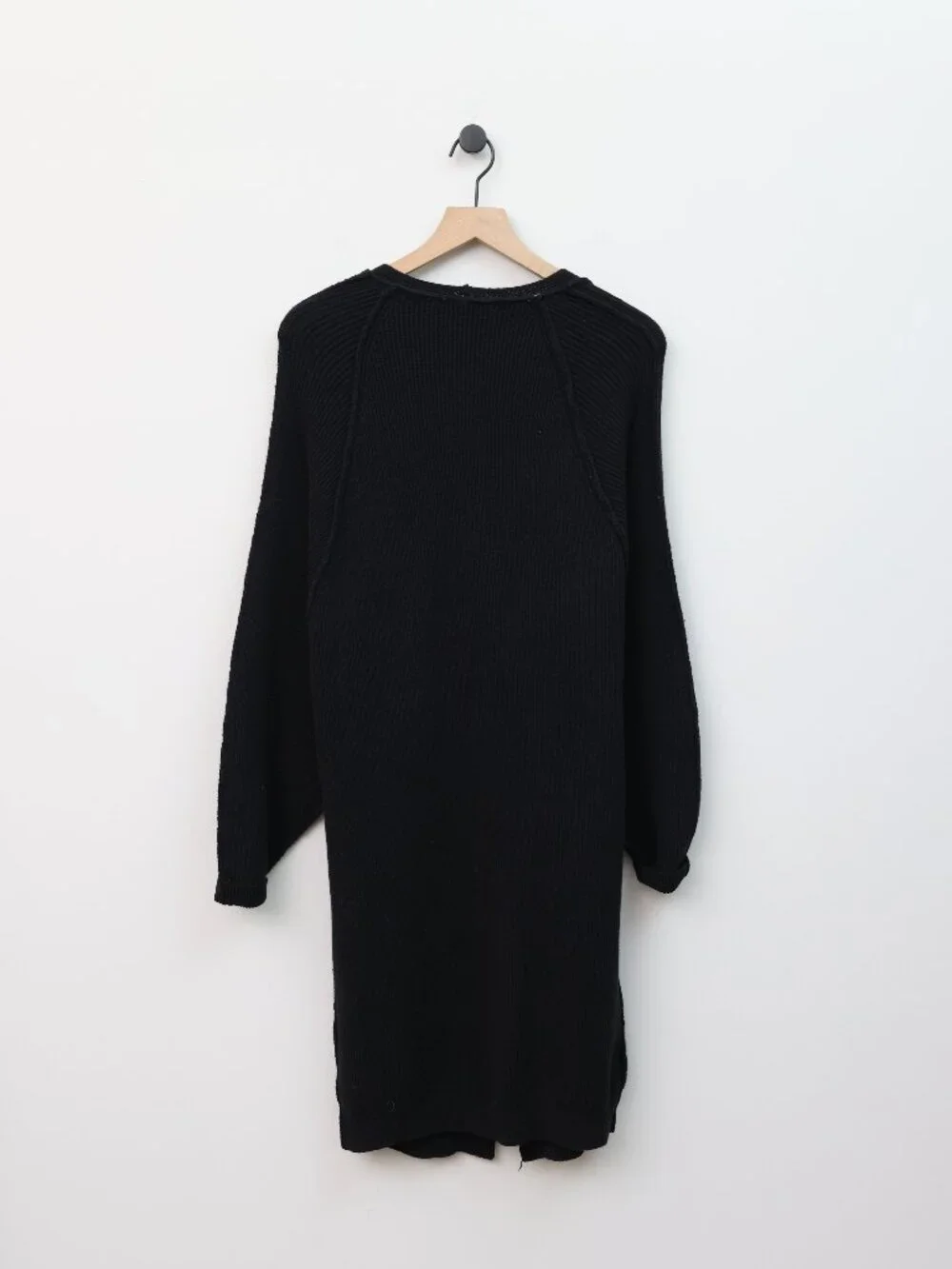 Free People Irreplaceable Cardigan Longline Black XS Oversized Knit Sweater